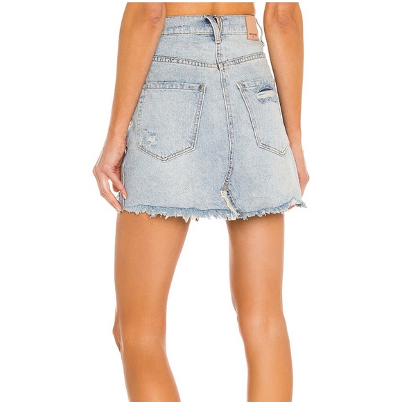 *HOST PICK* NWT We the Free - Free People Mile High Blue Cutoff Skirt - Picture 3 of 8